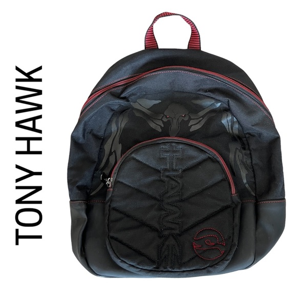 TONY HAWK® Skateboarders  16” BACKPACK Black with red details​ NWOT - Picture 12 of 12